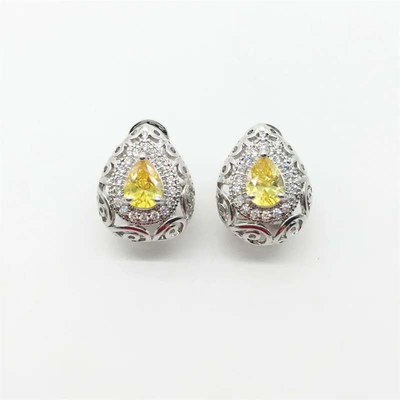 Полые сердца 925 стерлингового серебра Свадебная искусственная кожа набор