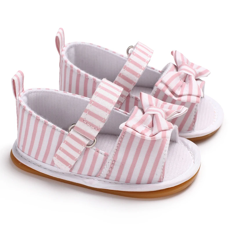 Emmababy Повседневное сандалии для девочек детская одежда для малышей сандалии для девочек с бантом; с вырезом Босоножки Туфли для принцессы; сезон лето