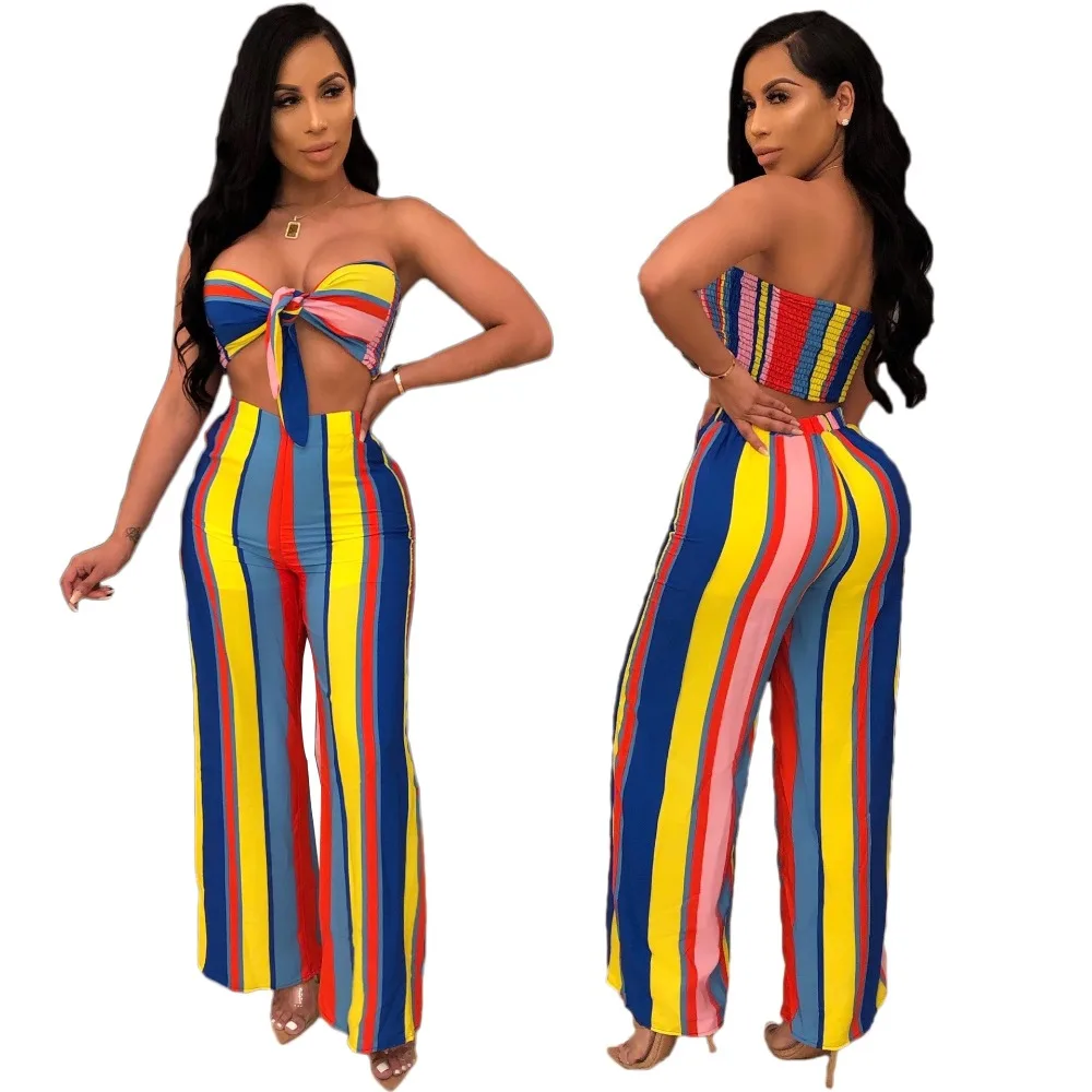 Лето 2019 модные полосатые без рукавов бретелек с открытыми плечами Короткие топы