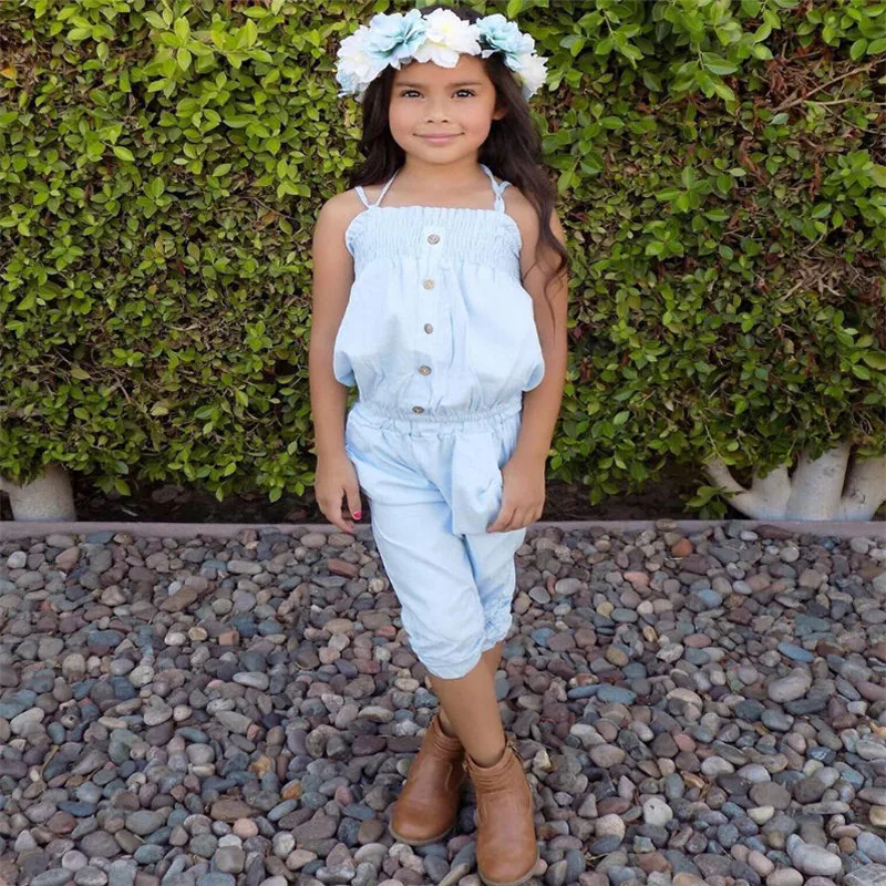 Комбинезон для новорожденных девочек рубашка без рукавов + штаны летний комплект