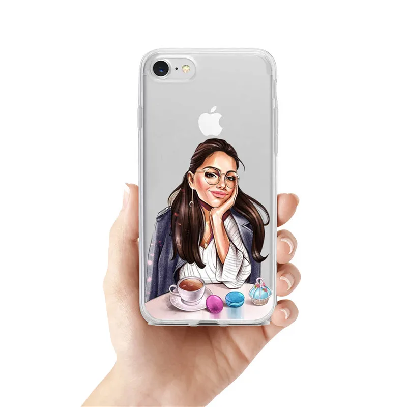 VOGUE lady viagem Casos de Telefone para o iphone11 11PRO 11PROMAX X XR XMax 5 6 7 8 8Plus чехол для корпуса - Цвет: TPU
