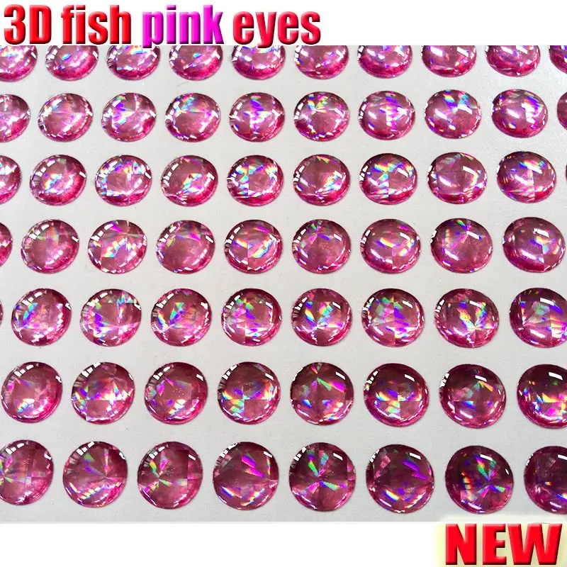 Рыболовные приманки eyes 4M 5M 6M 8m 10 мм номер 500 шт./лот цвет розовый 3d рыбий