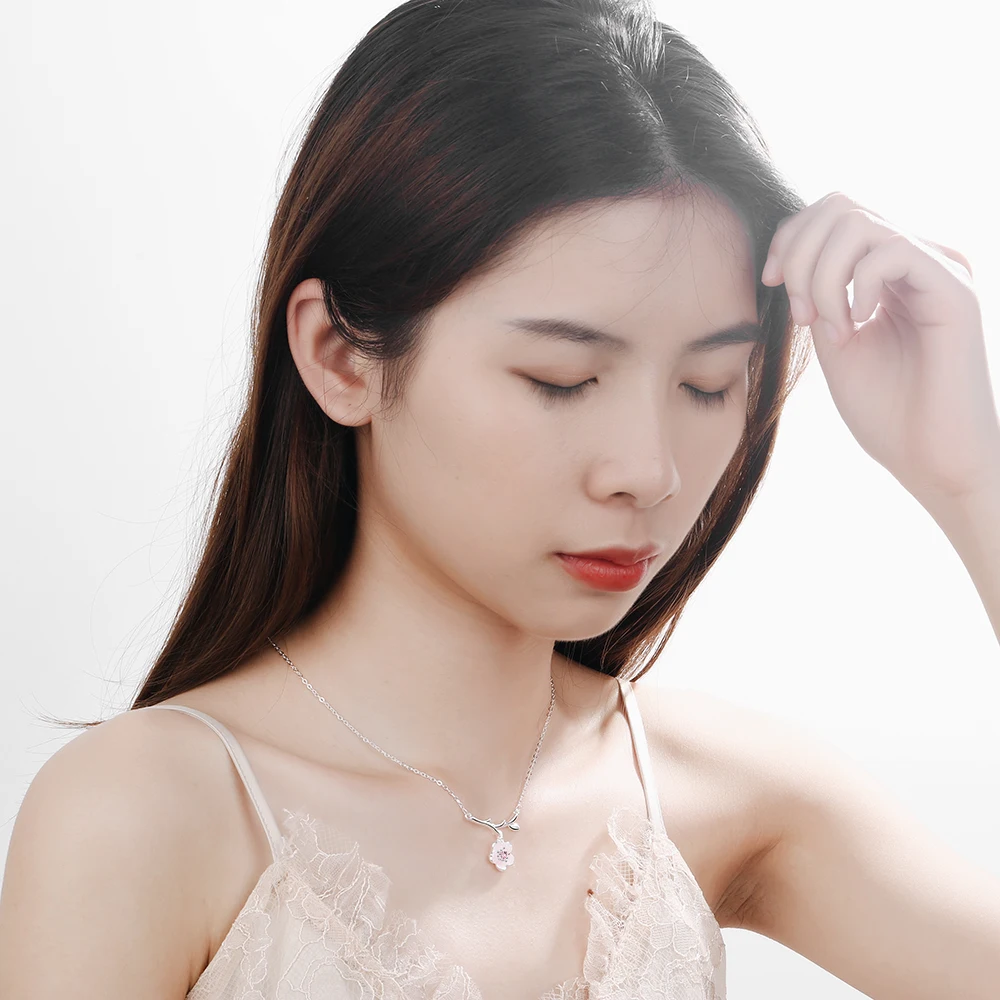 Тодорова корейский стиль Вишневый цветок Шейное колье с подвеской Femme Мода