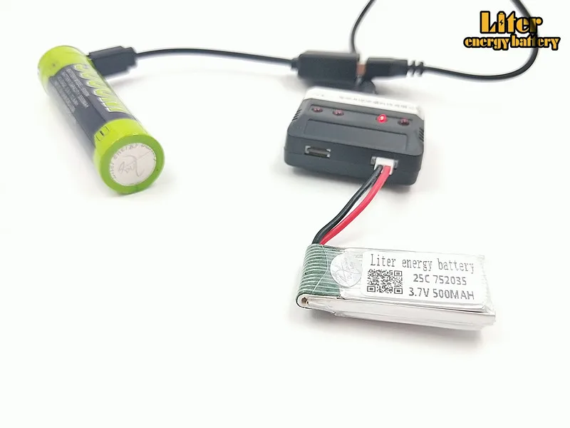 Модернизированная батарея Lipo 25c 3 7 v 500mah для Syma X11 X11c Hubsan X4 H107c H107d H107l Rc Quadcopter lipo 752035 |