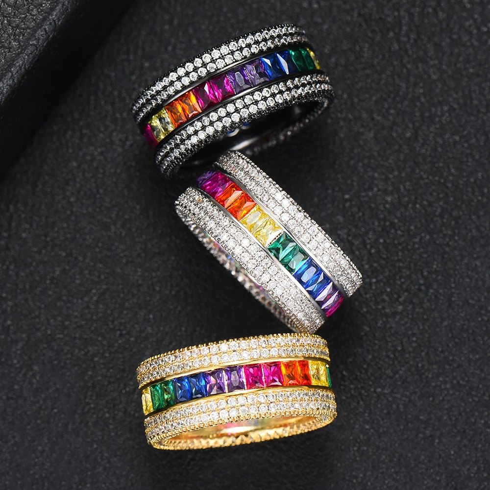 missvikki Handmade Luxury Noble Fashion Trend Wide Ring Romantic Trendy Women Superstar Party Show Bridal Wedding Jewelry | Украшения и