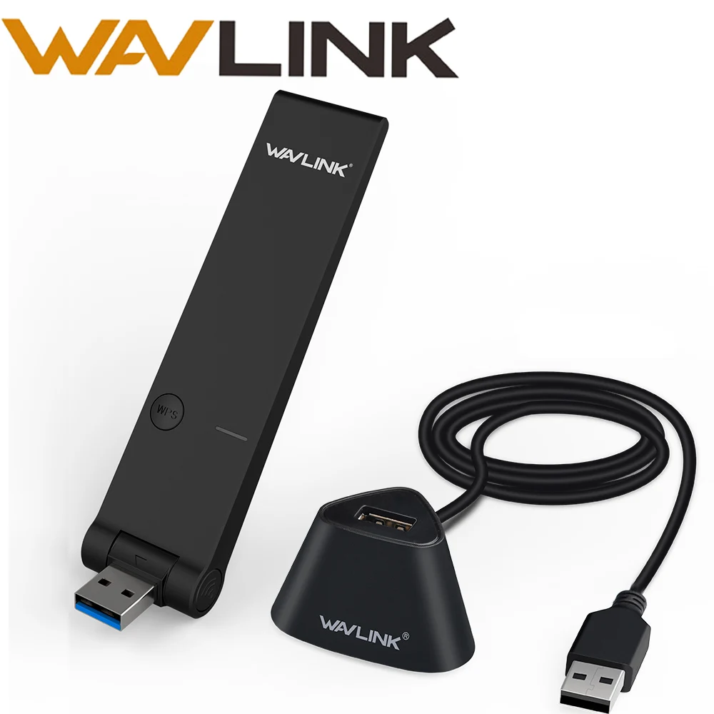 Wavlink AC1300 USB беспроводной Wifi адаптер 2,4G и 5G двухдиапазонный приемник сетевой карты Wifi ключ 802.11ac мини USB ethernet адаптер