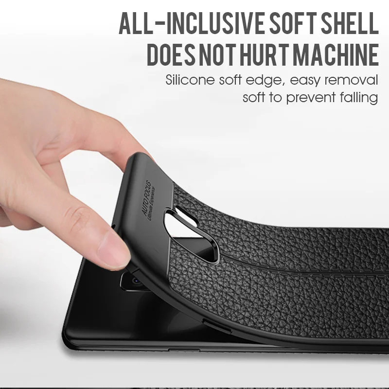 NFH ТПУ чехол для samsung Galaxy S9 S8 Coque силиконовый мягкий Lychee Striae Capa Plus в виде ракушки |
