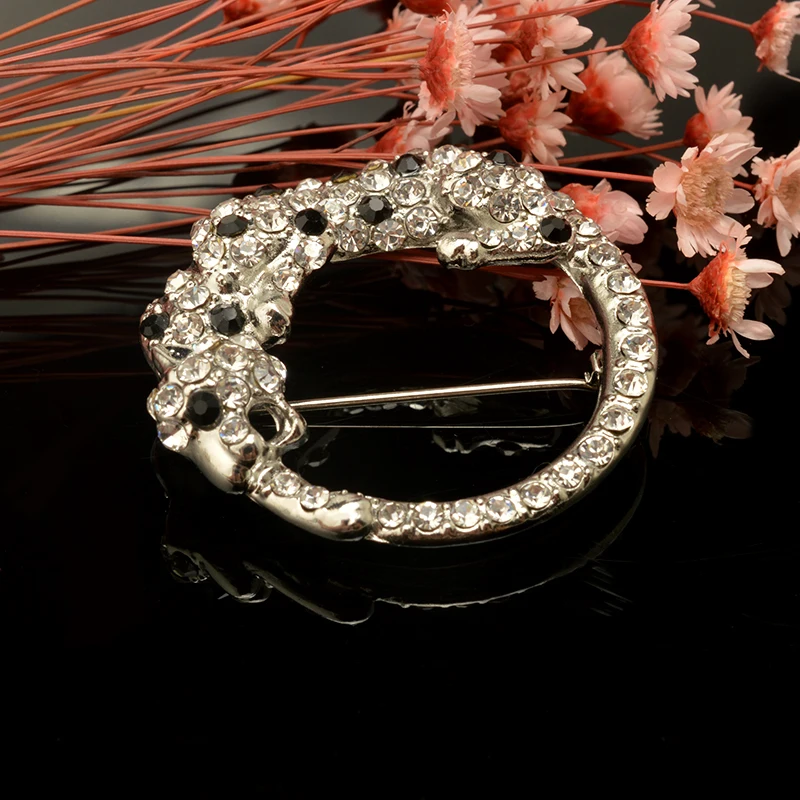 Новинка 2019 модные булавки с леопардовым принтом круглая брошь Мужская булавка