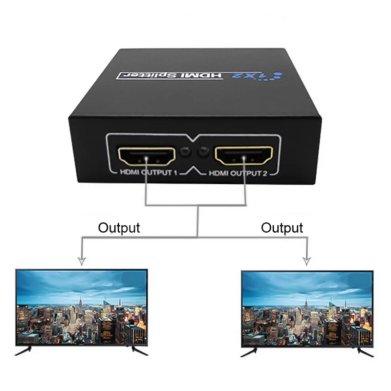 Urijk 1 шт. 4K hdmi разделитель усилитель адаптер в 2 Поддержка Полный 1080P 3D для зеркала