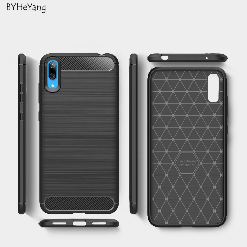 Чехол для Huawei Y7 Pro 2019 чехол Enjoy 9 мягкий силиконовый из ТПУ углеродного волокна
