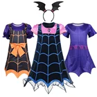 VOGUEON платье вампирина для девочек, детский летний костюм вампира, косплей, необычная Одежда для девочек, подарок на Хэллоуин, день рождения