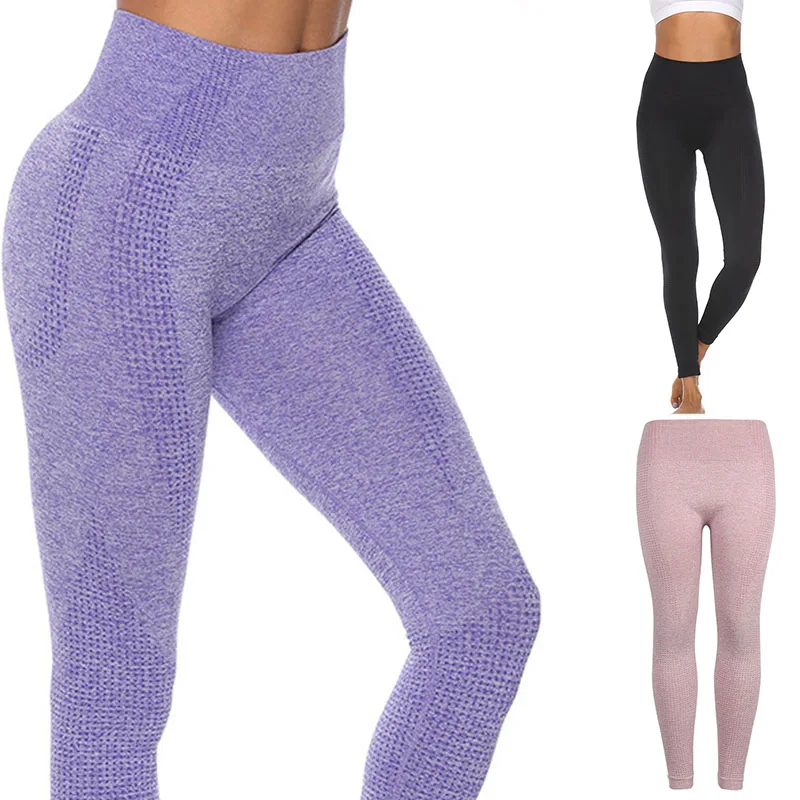 Женские Леггинсы пуш-ап трикотажные для фитнеса занятий спортом спортивные