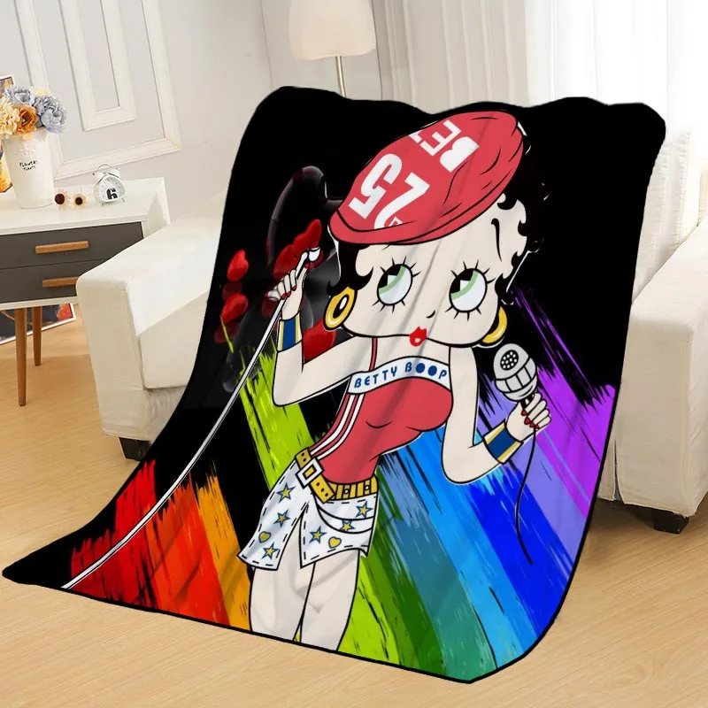 Blanket 4 Новое поступление Betty Boop одеяло s печать мягкий сон одеяло на дом/диван/офис портативный дорожный Чехол одеяло - Цвет: Blanket 4