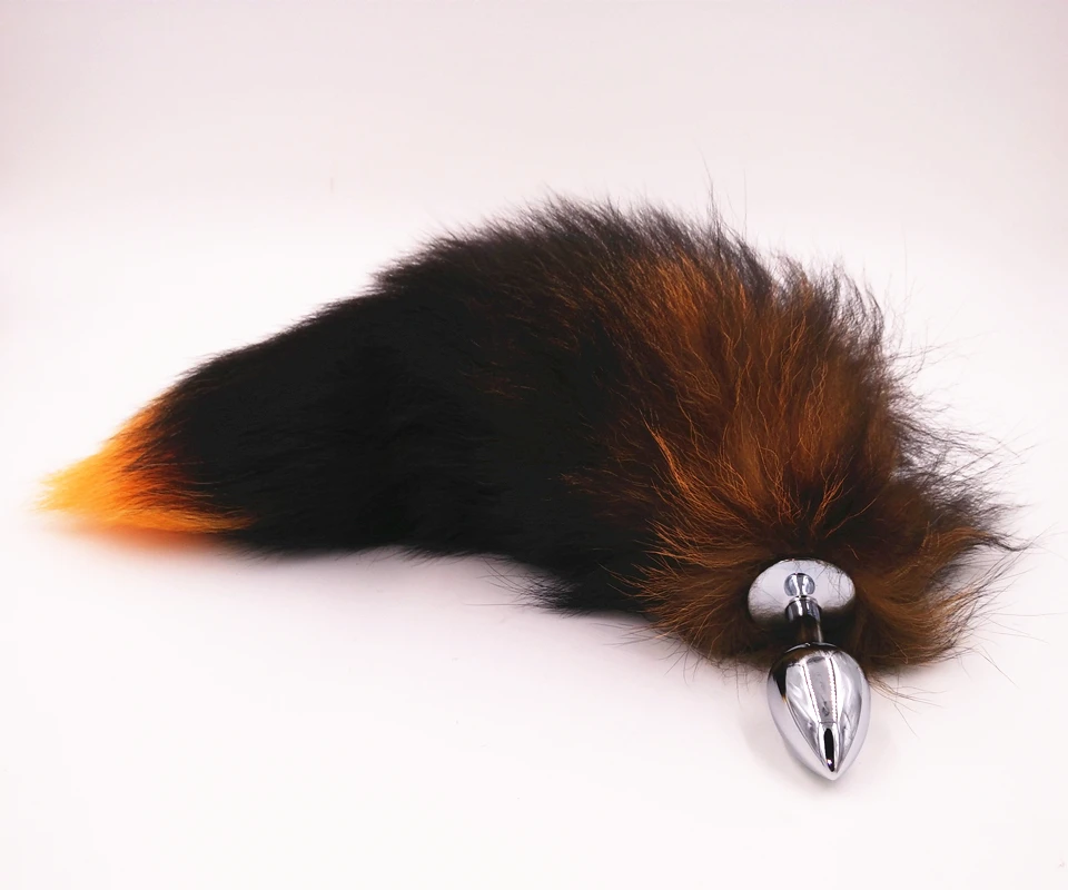 Новые настоящие хвосты лисы с металлической Анальная пробка секс-игрушки