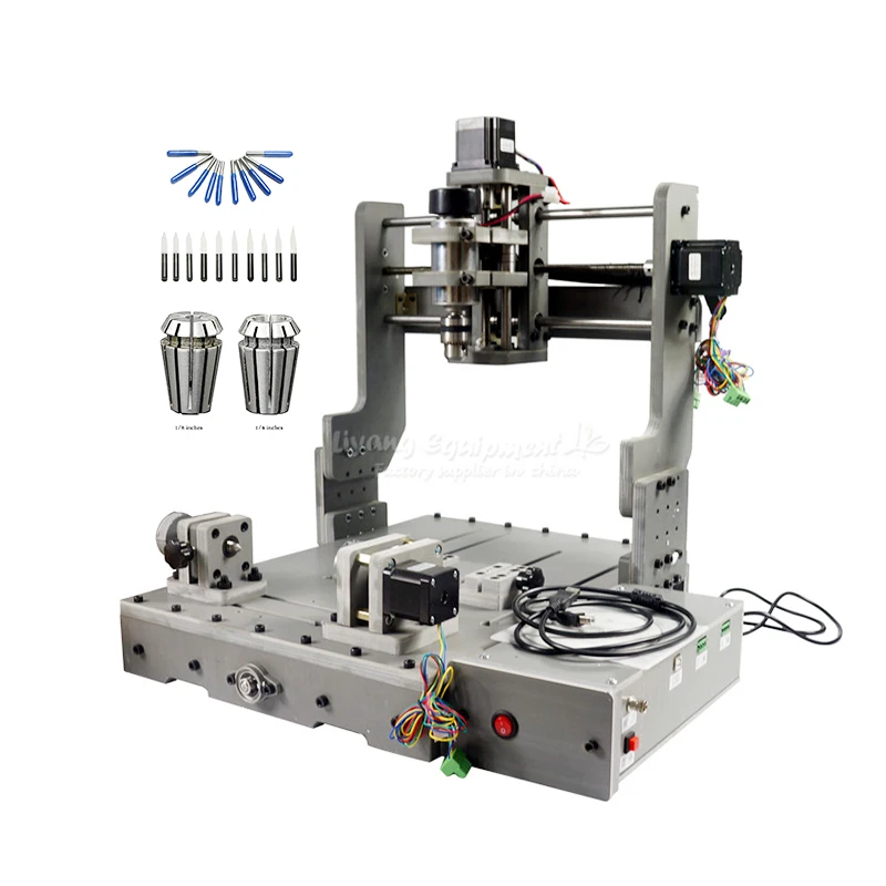 3 оси 4 300 Вт шпиндель PCB DIY Мини токарный станок с ЧПУ гравировальный 3040 резак