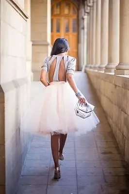 Женская шифоновая юбка-пачка средней длины с завышенной талией | одежда