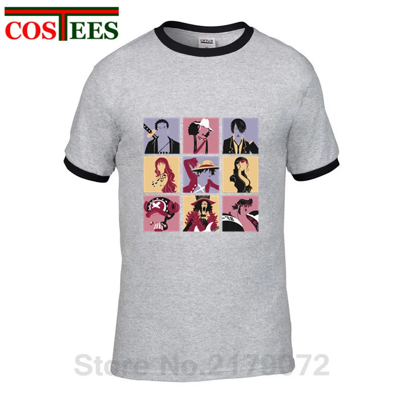 Популярная Футболка с принтом персонажей из мультфильма Манга Пираты Обезьяна