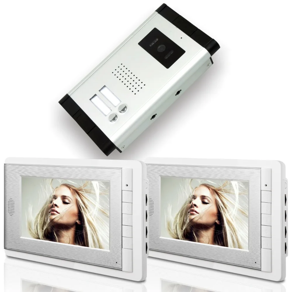 Проводной видеодомофон 1V2 с ЖК дисплеем 7 дюймов|video door phone|wired video phonedoor phone |