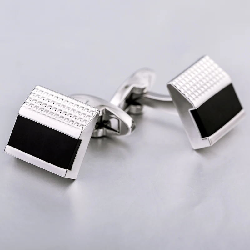 Мужские запонки для рубашки KFLK с пуговицами высококачественные черные