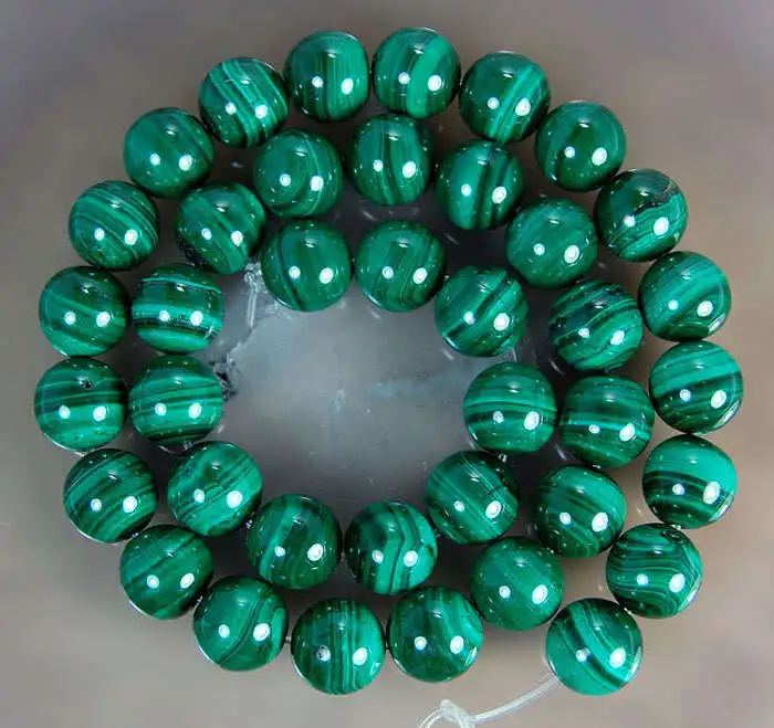 Без тары настоящее естественная малахит 8 мм полудрагоценный камень бусины 1 strands