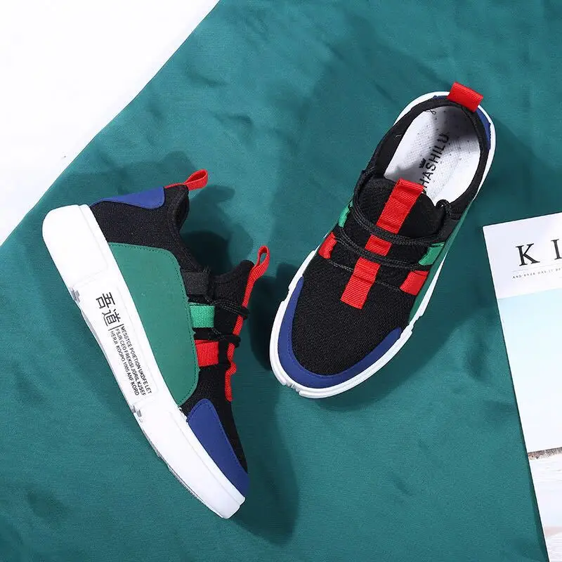 Fashion Sneakers Men Shoes Lace-Up Mesh Patchwork Chunky Dad For 2019 Platform INS Hot Harajuku Style Man | Обувь