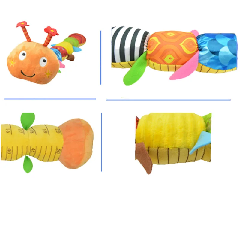 55 см мягкие детские игрушки музыкальные вещи Caterpillar с кольцом Bell милый мультфильм