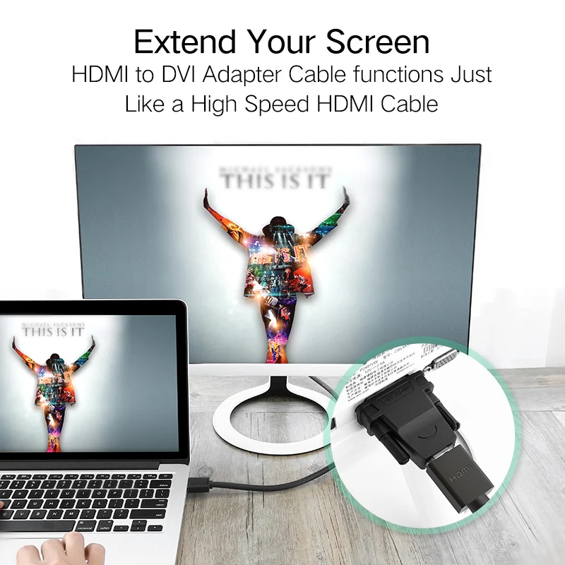 Ugreen hdmi к DVI 24+ 1 адаптер женщины к мужчине 1080 P HDTV конвертер для пк PS3 проектор TV Box