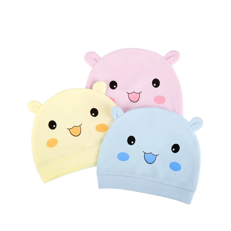 MezyTicky Summer 3pcs/pack Baby hat infant Cute Cotton Beanie hats for Newborns girls soft handmade quality Toddler Cartoon caps | Детская