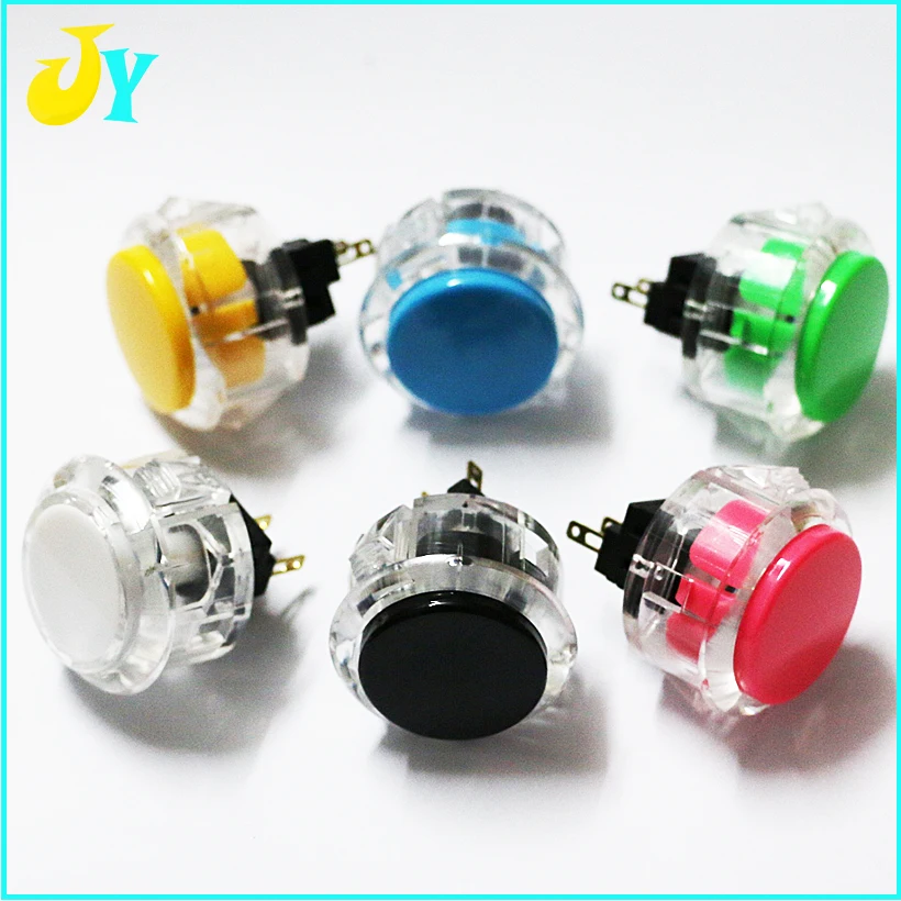 10 шт./лот 30 мм Высококачественная аркадная Кнопка прозрачный корпус с