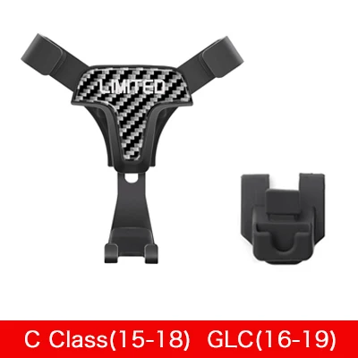 CClass15-18 GLC16-19 Карбон ограничен для Mercedes Benz GLA CLA A класс W177 C Класс GLC W205 E класс W213 CLE GLS аксессуары держатель телефона кронштейн - Цвет: CClass15-18 GLC16-19