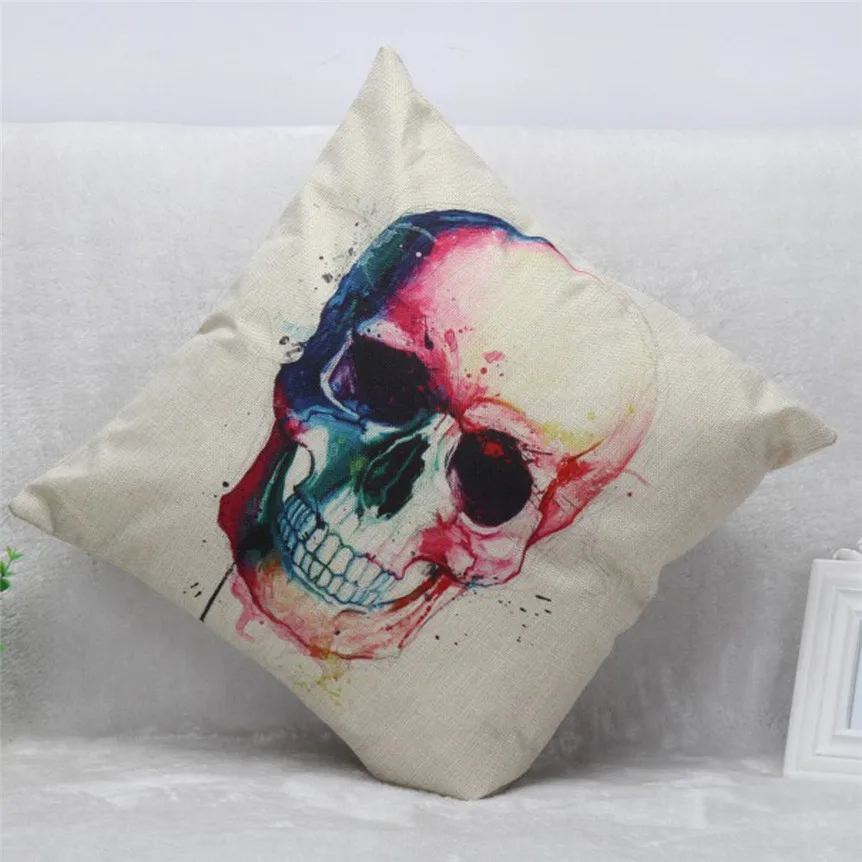 Чехол для подушки Ouneed креативный принт черепа квадратный чехол декоративные