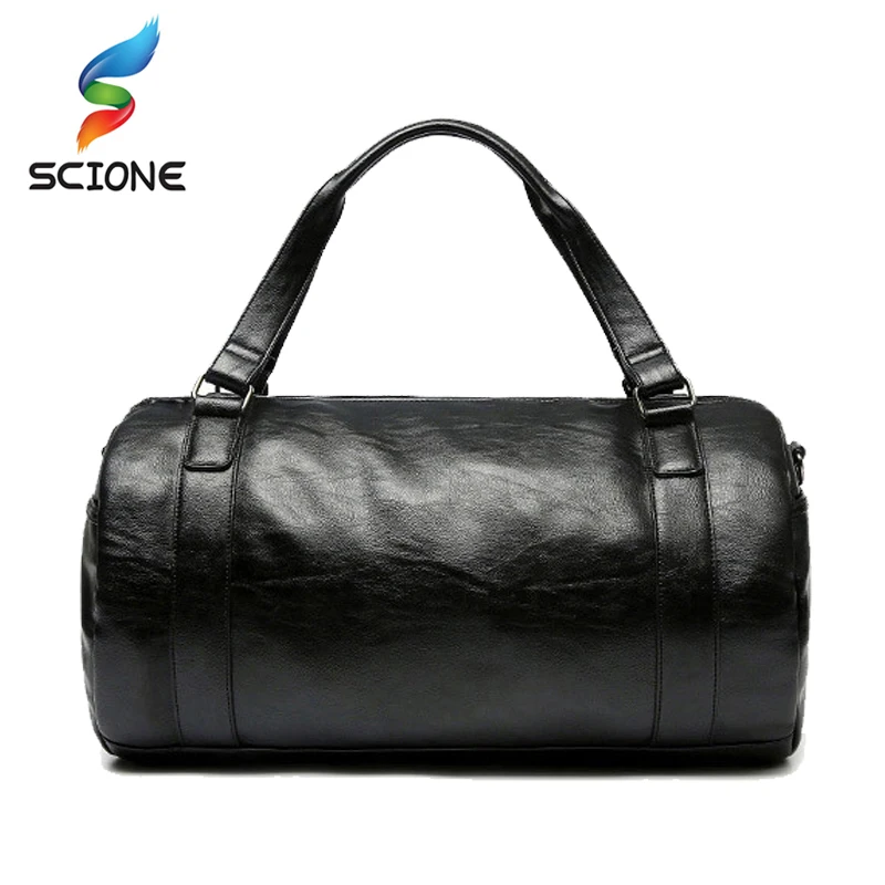 A ++ Качественная мужская классическая мягкая кожаная сумка для фитнеса