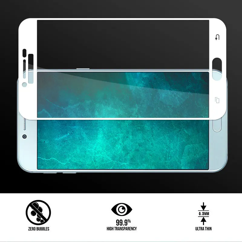 Screen Protector for Samsung Galaxy A8 2016 A810 Anti-Fingerprint 5.7&quot SM-A810F Tough Protection Tempered Glass Thin Front Film |