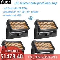 4pcslot 600w led outdoor waterproof wall lamp ip65 led par lights modern led decorative wash wall light for disco stage light