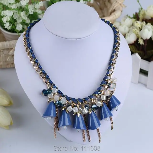 Ожерелье с кристаллами ожерелье-нагрудник пузырьками короткое ожерелье