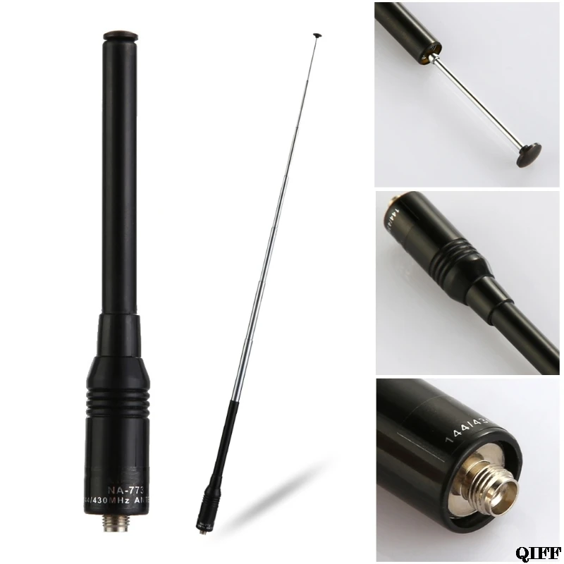 Прямая поставка и антенна NA-773 SMA-Female Dual Band 144/430MHz для Baofeng Interphone UV-5R UV82 APR28