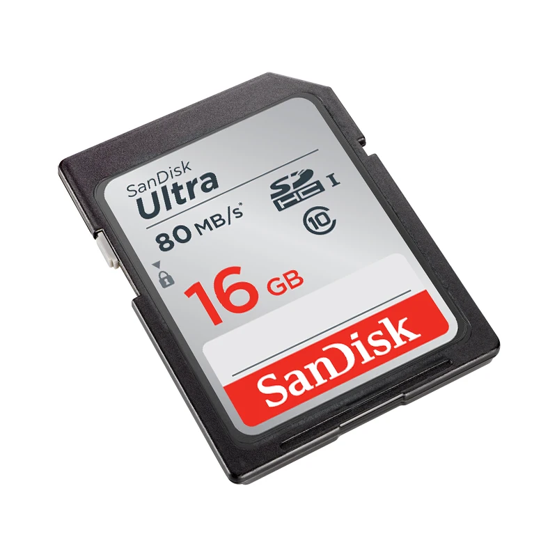 Карты памяти SanDisk Ultra SDHC карты SD 16GB C10 80 МБ/с. читать Скорость UHS I Full HD для Камера
