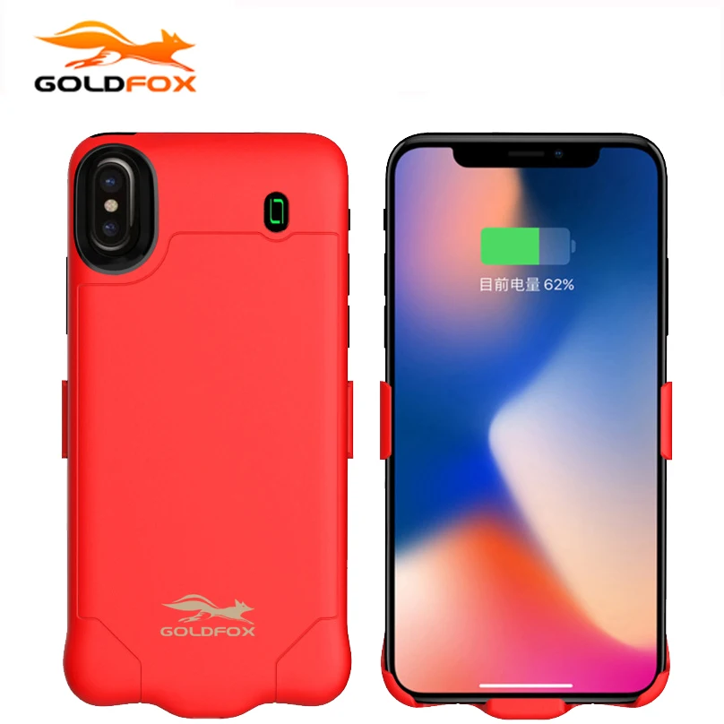 4000 мАч/6000 мАч для iPhone X чехол зарядного устройства мобильного телефона резервного