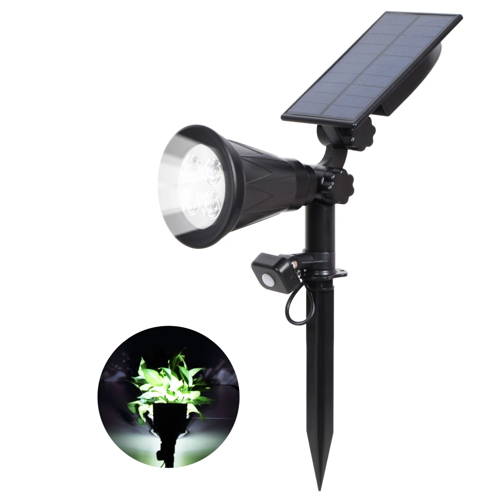 T-SUN Солнечный Точечный светильник 7 led PIR датчик движения открытый настенный светильник IP65 Водонепроницаемый Регулируемый солнечный светильник s для сада на дереве