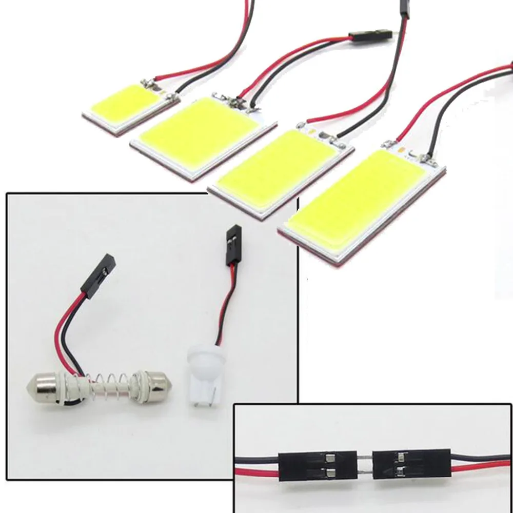 Tonewan белый 12В 48 Smd Cob Led панель авто интерьер чтения Карта Лампа светильник Купол