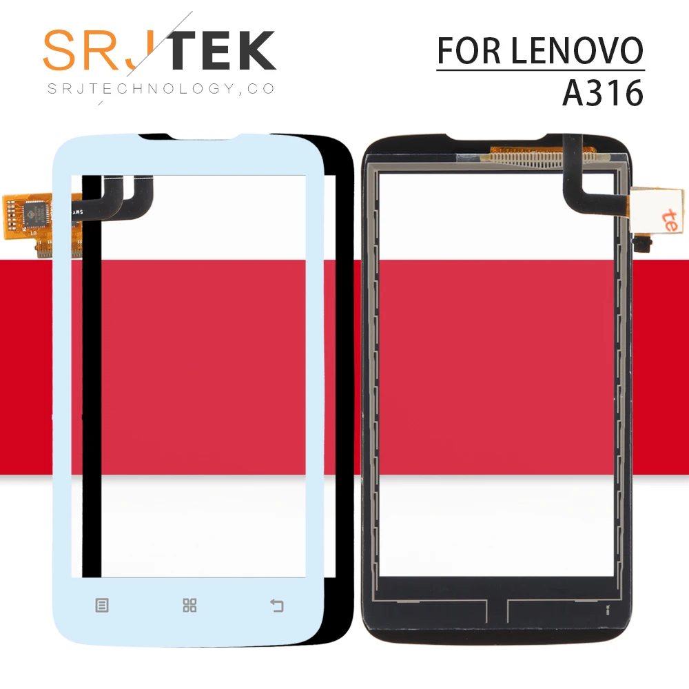 Srjtek экран для Lenovo A316 A316i сенсорный дигитайзер Датчик внешнее стекло запасные
