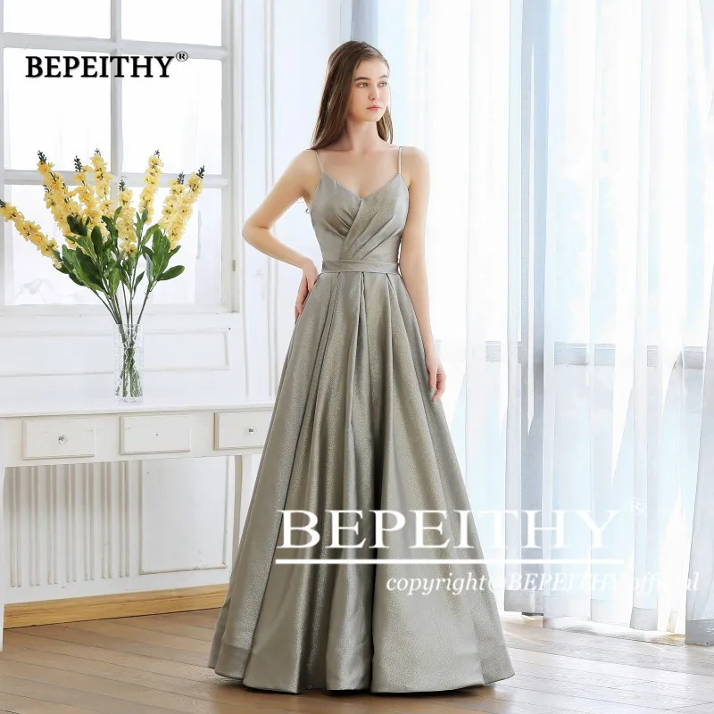 BEPEITHY Abendkleider блестящее длинное вечернее платье трапециевидной формы для