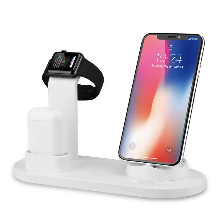 Yiwa 3 в 1 зарядная док-станция держатель для iPhone Samsung подставка станция Apple Watch Airpods
