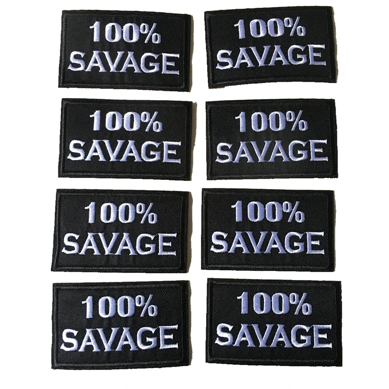 Новое поступление 100% SAVAGE Вышитые заплаты письма аппликация из ткани патч знак