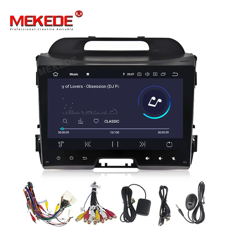 Mekede android 9,0 автомобильный Радио плеер для KIA sportage 2011- автомобильный магнитофон gps DVD PX30 wifi bluetooth carplay DAB