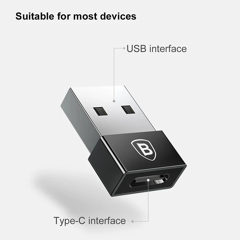 Baseus USB папа к Type C Женский адаптер OTG комбинезон для Samsung S9 Plus Macbook Xiaomi mi max 3 кабель