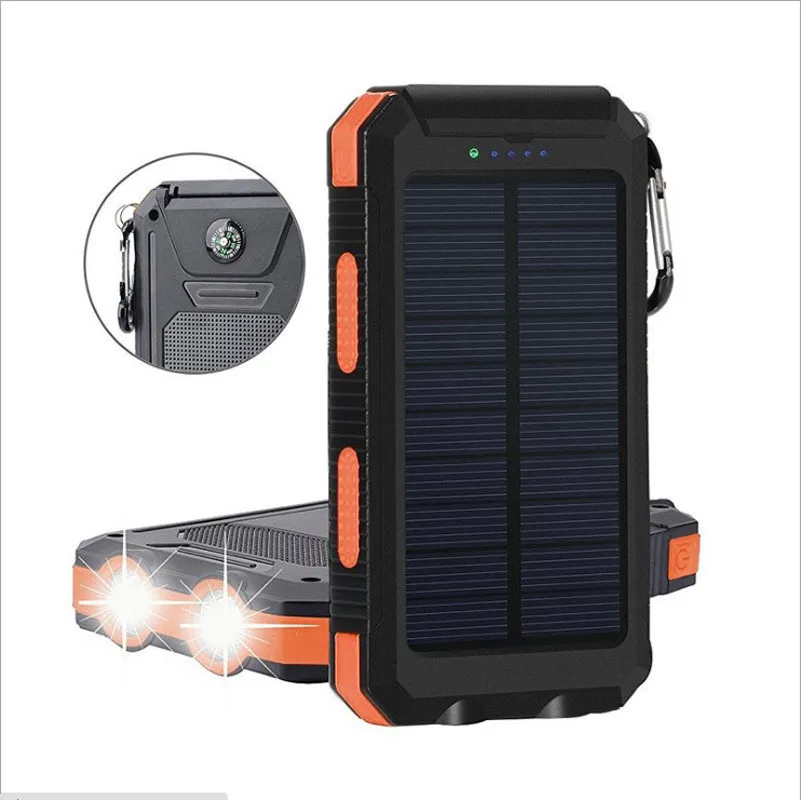 Водонепроницаемый внешний аккумулятор на солнечной батарее, двойная фара на солнечной батарее для мобильного телефона, уличный трехопрони... от AliExpress WW