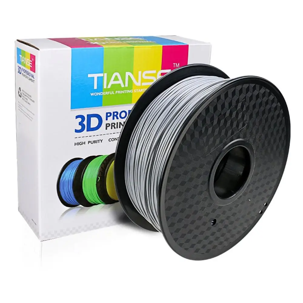 Серебристый TIANSE 3D поставки PLA 1,75 мм 3d принтер Материал s Печатные Линии 3D печатные материалы для промышленного медицинского образования материал - Цвет: Серебристый