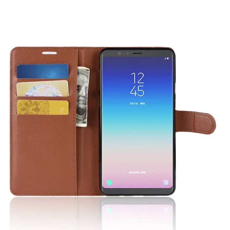 Чехол-книжка из искусственной кожи для Samsung Galaxy A8 Star | Мобильные телефоны и
