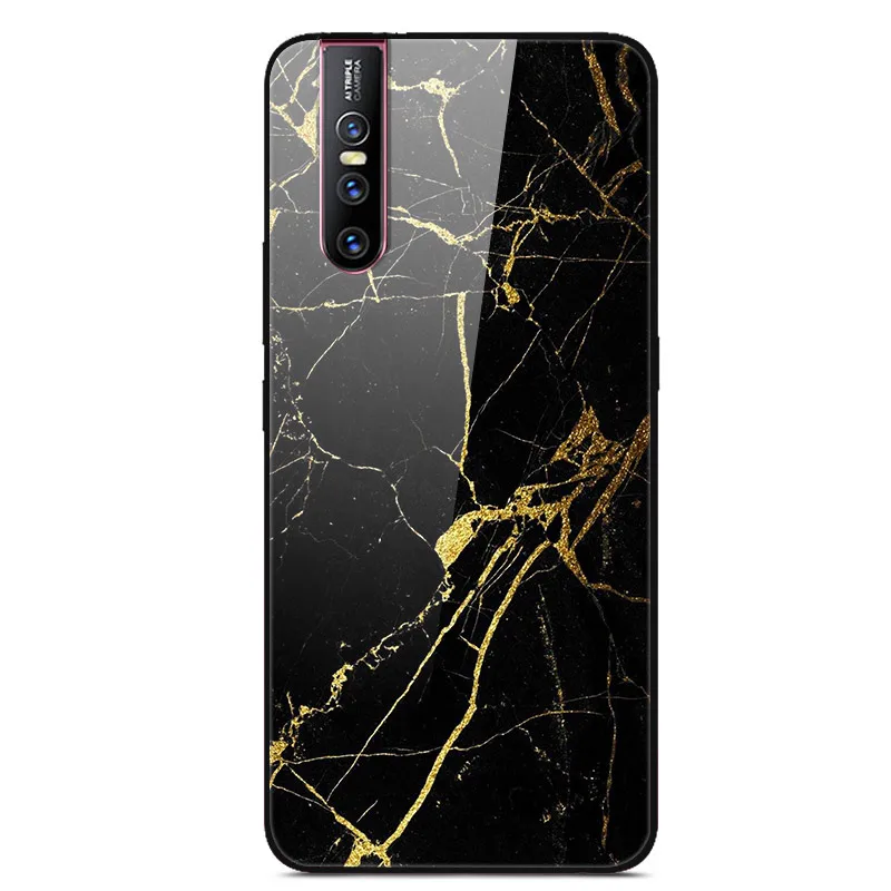 10 Чехол из закаленного стекла для Coque VIVO V15 Pro, чехол V 15, мягкий бампер, 3D Рисунок кошки, чехол для VIVO V15 Pro V15Pro V 15, чехол для телефона - Цвет: 10